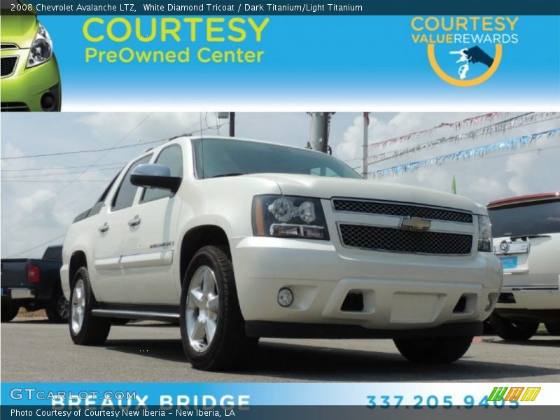 White Diamond Tricoat / Dark Titanium/Light Titanium 2008 Chevrolet Avalanche LTZ