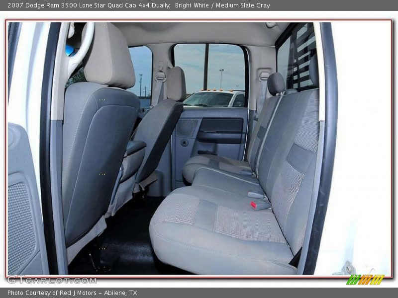 Bright White / Medium Slate Gray 2007 Dodge Ram 3500 Lone Star Quad Cab 4x4 Dually
