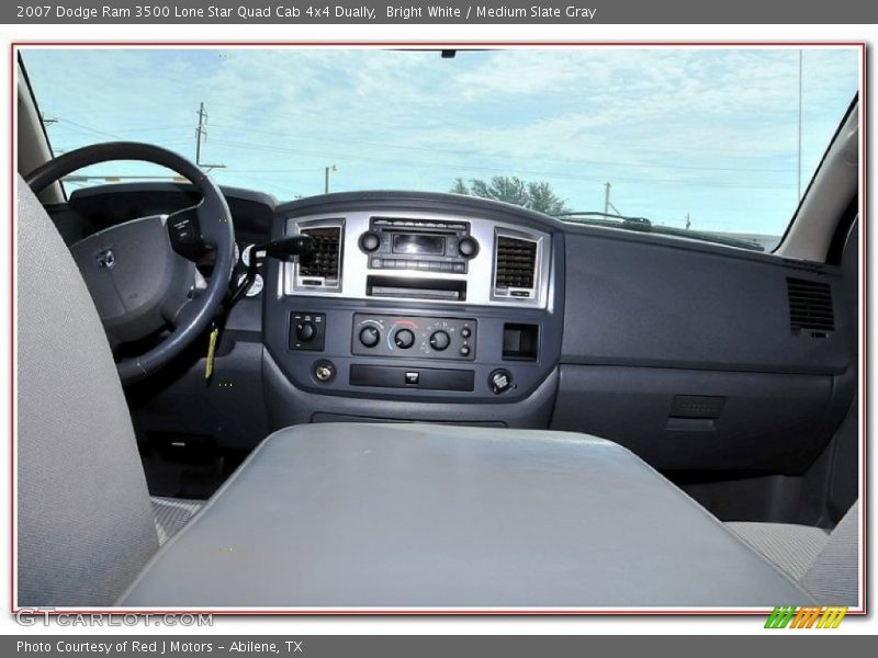 Bright White / Medium Slate Gray 2007 Dodge Ram 3500 Lone Star Quad Cab 4x4 Dually