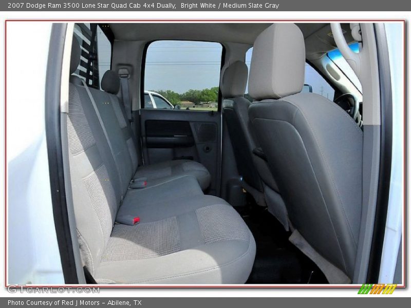 Bright White / Medium Slate Gray 2007 Dodge Ram 3500 Lone Star Quad Cab 4x4 Dually