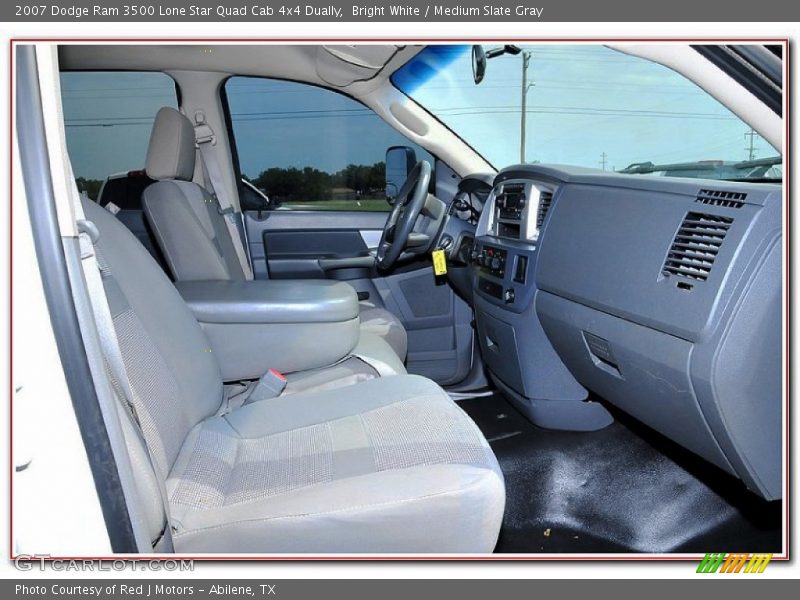 Bright White / Medium Slate Gray 2007 Dodge Ram 3500 Lone Star Quad Cab 4x4 Dually