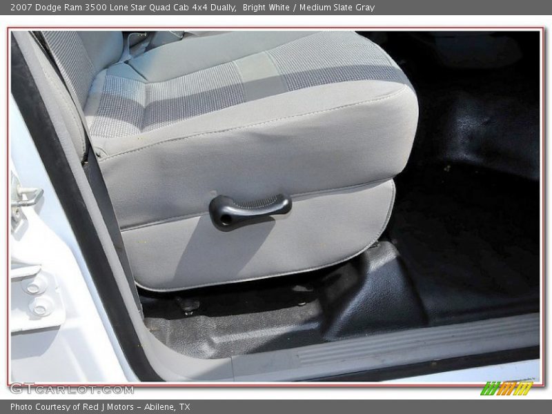 Bright White / Medium Slate Gray 2007 Dodge Ram 3500 Lone Star Quad Cab 4x4 Dually