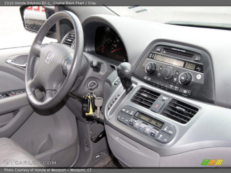 Crystal Black Pearl / Gray 2010 Honda Odyssey EX-L