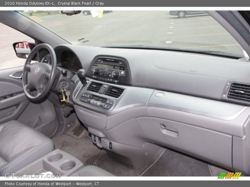 Crystal Black Pearl / Gray 2010 Honda Odyssey EX-L