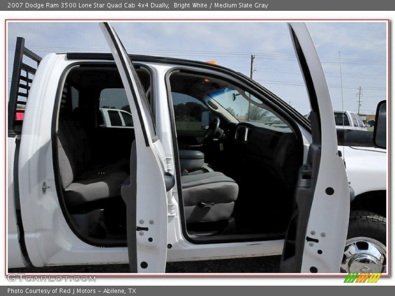 Bright White / Medium Slate Gray 2007 Dodge Ram 3500 Lone Star Quad Cab 4x4 Dually