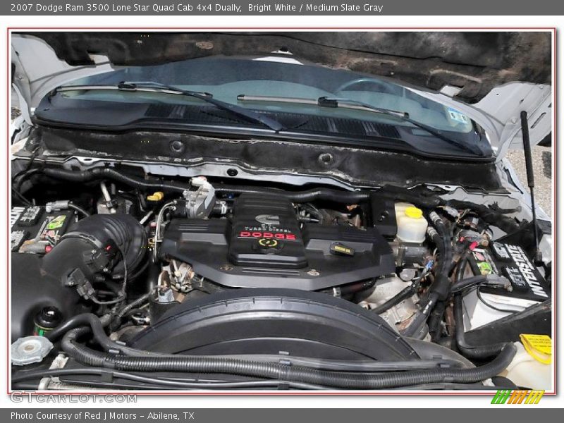 Bright White / Medium Slate Gray 2007 Dodge Ram 3500 Lone Star Quad Cab 4x4 Dually