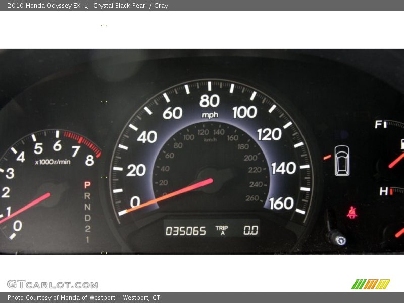 Crystal Black Pearl / Gray 2010 Honda Odyssey EX-L