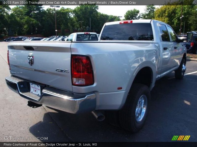 Bright Silver Metallic / Black/Diesel Gray 2013 Ram 3500 Tradesman Crew Cab 4x4 Dually