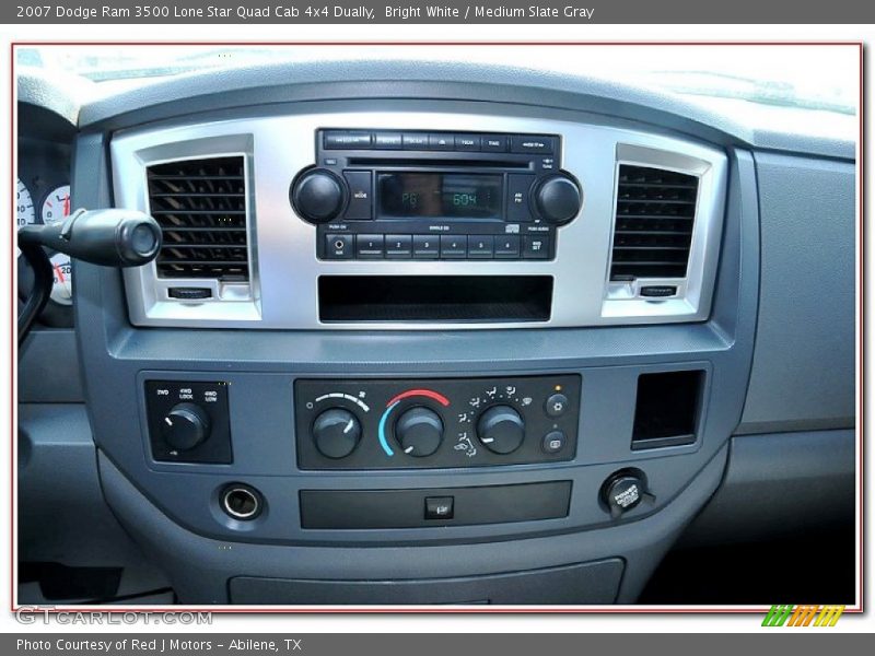 Bright White / Medium Slate Gray 2007 Dodge Ram 3500 Lone Star Quad Cab 4x4 Dually