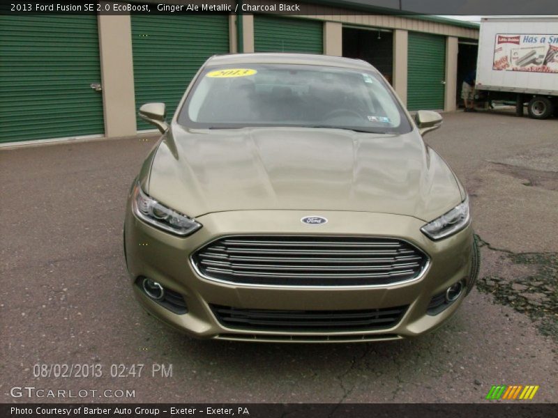 Ginger Ale Metallic / Charcoal Black 2013 Ford Fusion SE 2.0 EcoBoost
