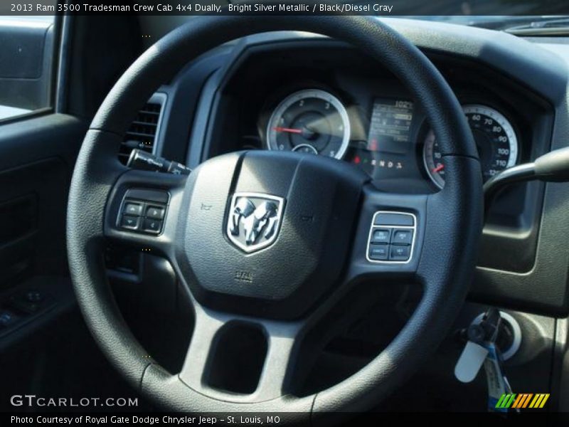 Bright Silver Metallic / Black/Diesel Gray 2013 Ram 3500 Tradesman Crew Cab 4x4 Dually