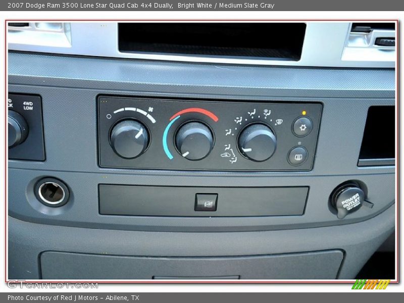 Bright White / Medium Slate Gray 2007 Dodge Ram 3500 Lone Star Quad Cab 4x4 Dually