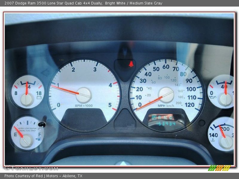 Bright White / Medium Slate Gray 2007 Dodge Ram 3500 Lone Star Quad Cab 4x4 Dually