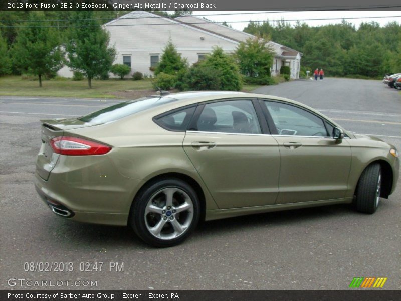 Ginger Ale Metallic / Charcoal Black 2013 Ford Fusion SE 2.0 EcoBoost