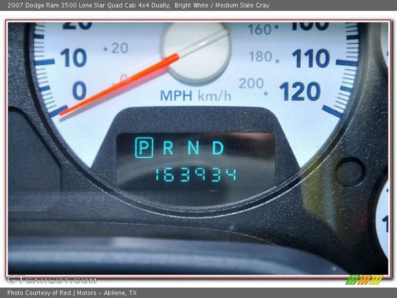 Bright White / Medium Slate Gray 2007 Dodge Ram 3500 Lone Star Quad Cab 4x4 Dually