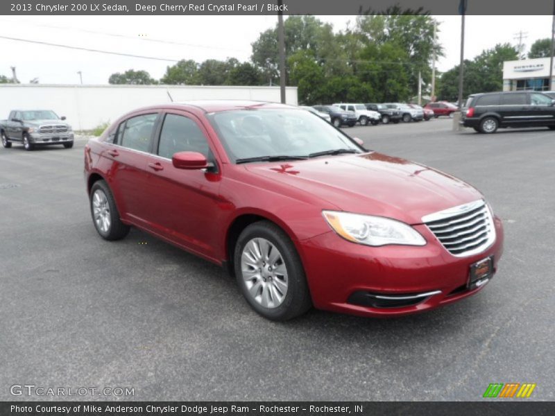 Deep Cherry Red Crystal Pearl / Black 2013 Chrysler 200 LX Sedan