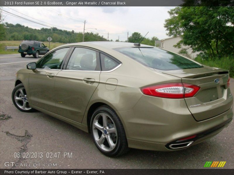 Ginger Ale Metallic / Charcoal Black 2013 Ford Fusion SE 2.0 EcoBoost