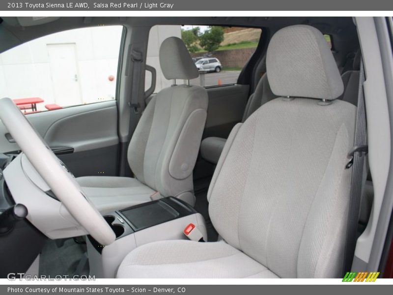 Salsa Red Pearl / Light Gray 2013 Toyota Sienna LE AWD