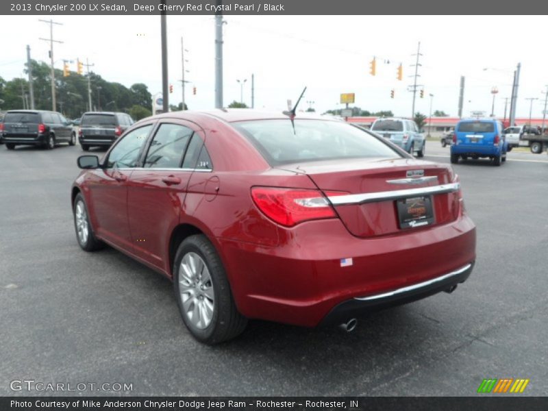 Deep Cherry Red Crystal Pearl / Black 2013 Chrysler 200 LX Sedan