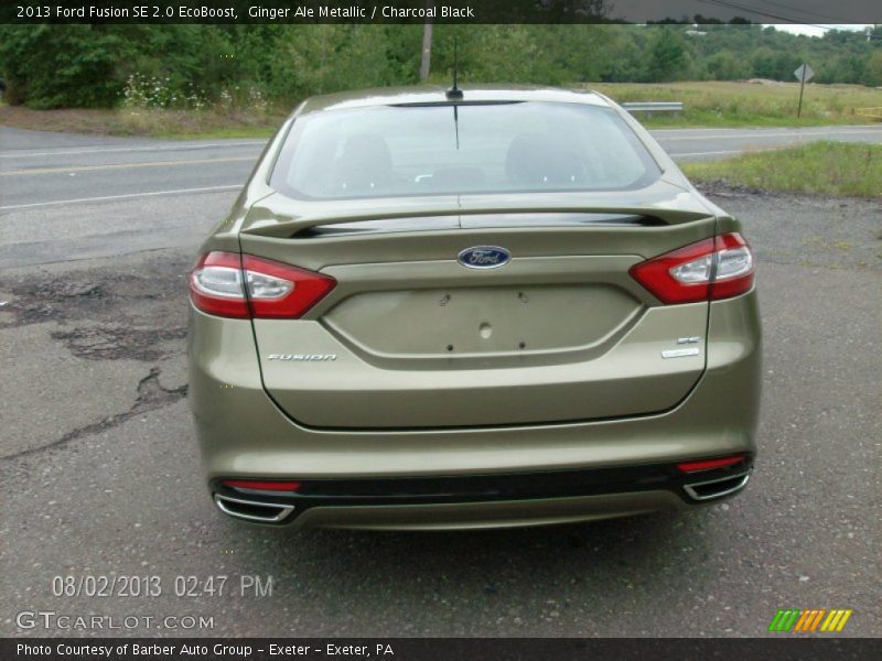 Ginger Ale Metallic / Charcoal Black 2013 Ford Fusion SE 2.0 EcoBoost