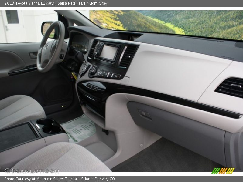 Salsa Red Pearl / Light Gray 2013 Toyota Sienna LE AWD
