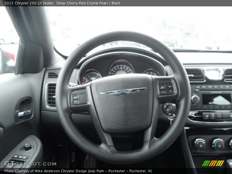 Deep Cherry Red Crystal Pearl / Black 2013 Chrysler 200 LX Sedan