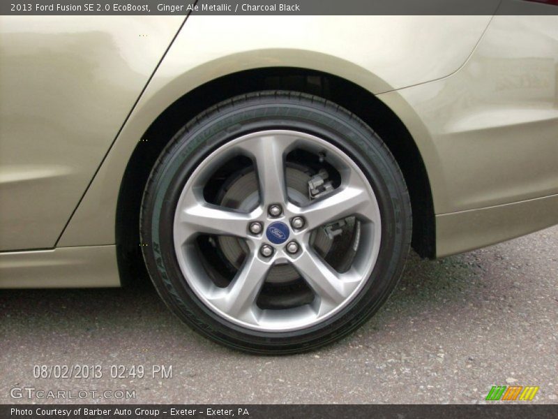 Ginger Ale Metallic / Charcoal Black 2013 Ford Fusion SE 2.0 EcoBoost