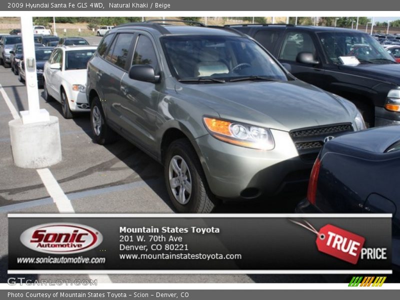 Natural Khaki / Beige 2009 Hyundai Santa Fe GLS 4WD