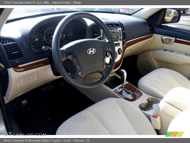 Natural Khaki / Beige 2009 Hyundai Santa Fe GLS 4WD
