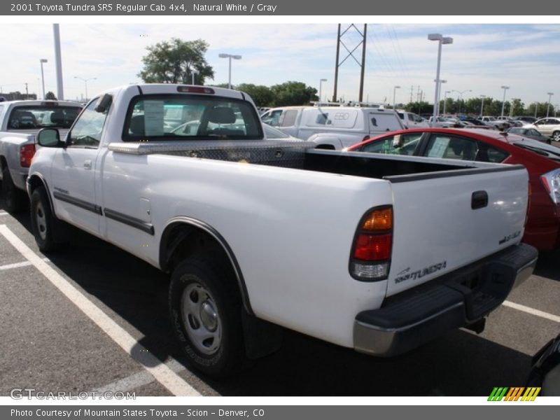 Natural White / Gray 2001 Toyota Tundra SR5 Regular Cab 4x4