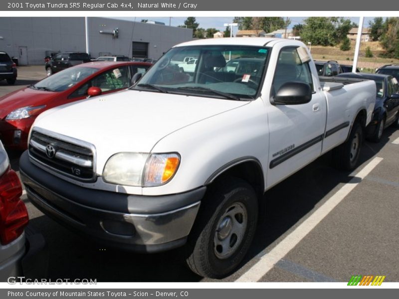 Natural White / Gray 2001 Toyota Tundra SR5 Regular Cab 4x4