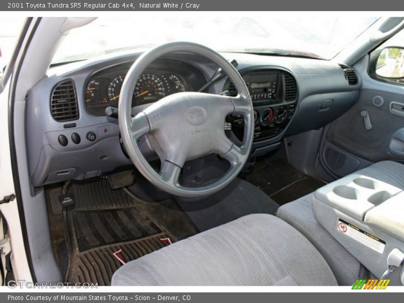 Natural White / Gray 2001 Toyota Tundra SR5 Regular Cab 4x4