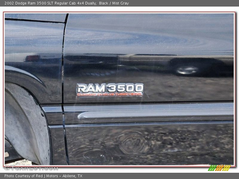 Black / Mist Gray 2002 Dodge Ram 3500 SLT Regular Cab 4x4 Dually
