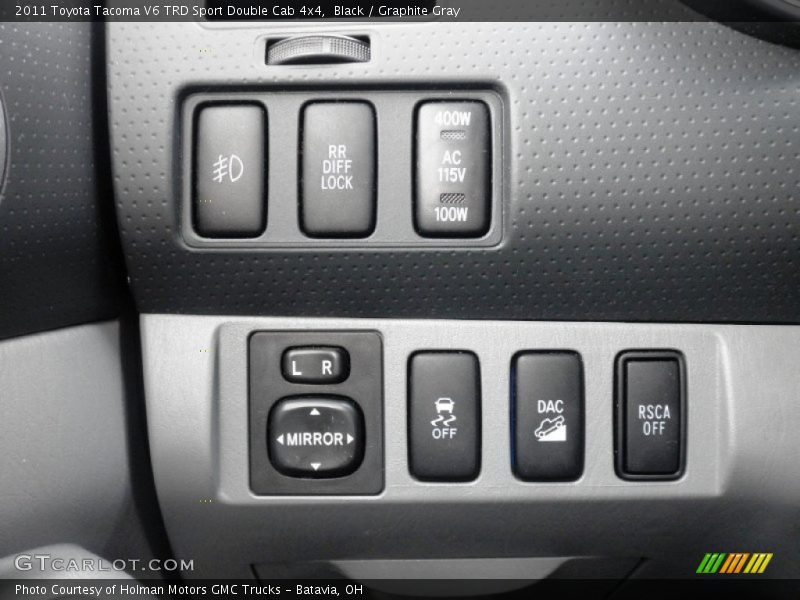 Black / Graphite Gray 2011 Toyota Tacoma V6 TRD Sport Double Cab 4x4