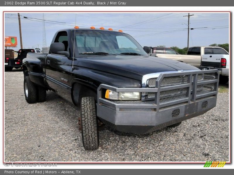 Black / Mist Gray 2002 Dodge Ram 3500 SLT Regular Cab 4x4 Dually