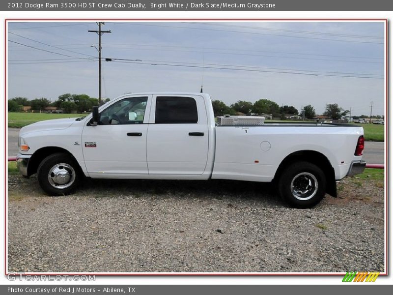 Bright White / Dark Slate/Medium Graystone 2012 Dodge Ram 3500 HD ST Crew Cab Dually