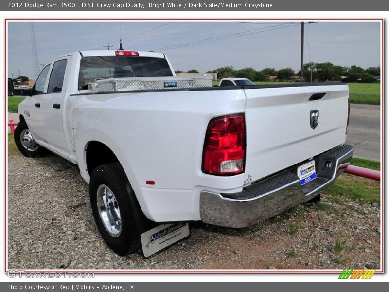 Bright White / Dark Slate/Medium Graystone 2012 Dodge Ram 3500 HD ST Crew Cab Dually