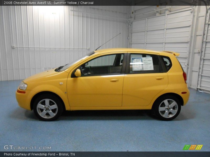 Summer Yellow / Charcoal 2008 Chevrolet Aveo Aveo5 LS