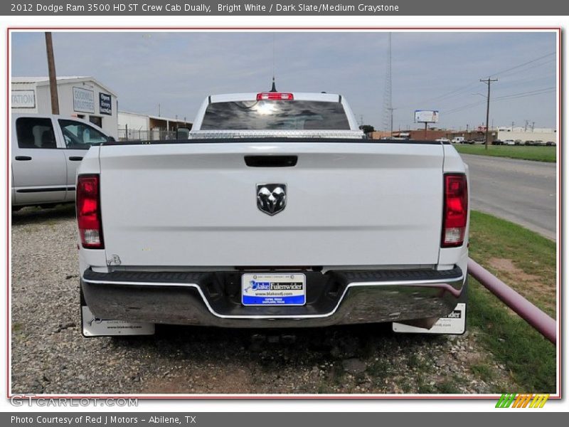 Bright White / Dark Slate/Medium Graystone 2012 Dodge Ram 3500 HD ST Crew Cab Dually