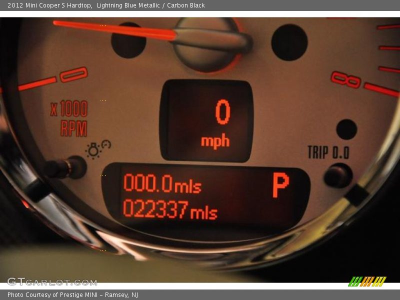 Lightning Blue Metallic / Carbon Black 2012 Mini Cooper S Hardtop