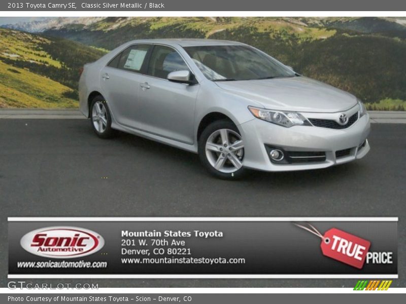 Classic Silver Metallic / Black 2013 Toyota Camry SE