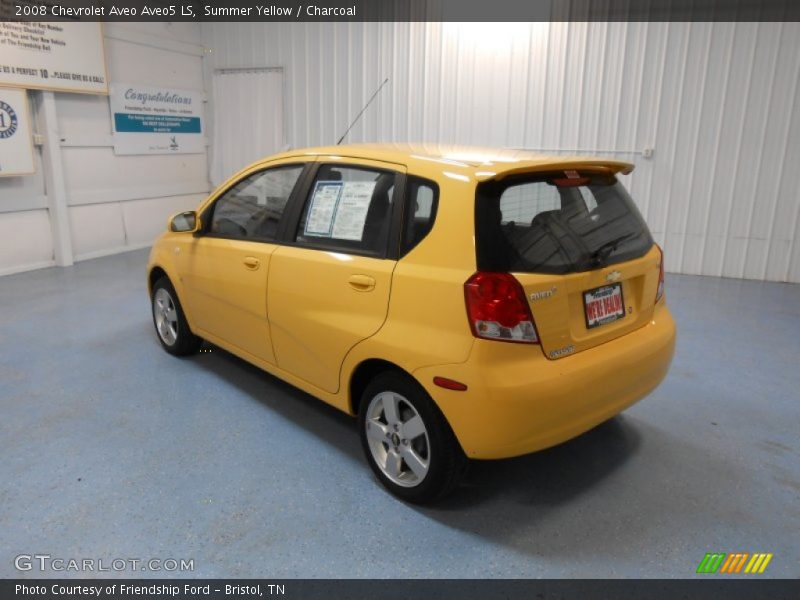 Summer Yellow / Charcoal 2008 Chevrolet Aveo Aveo5 LS