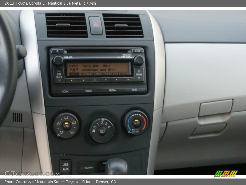 Controls of 2013 Corolla L