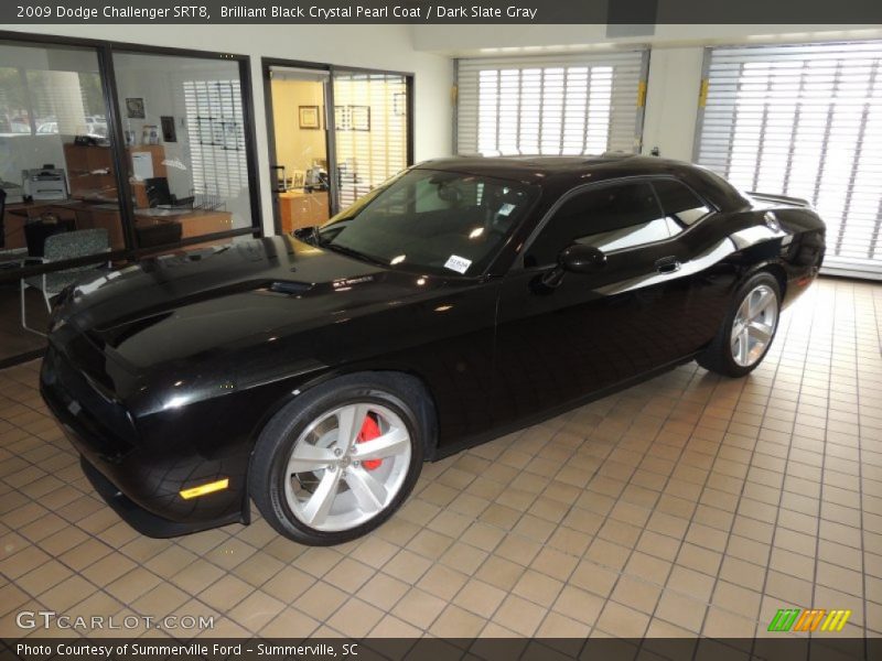 Brilliant Black Crystal Pearl Coat / Dark Slate Gray 2009 Dodge Challenger SRT8