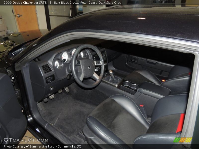Brilliant Black Crystal Pearl Coat / Dark Slate Gray 2009 Dodge Challenger SRT8