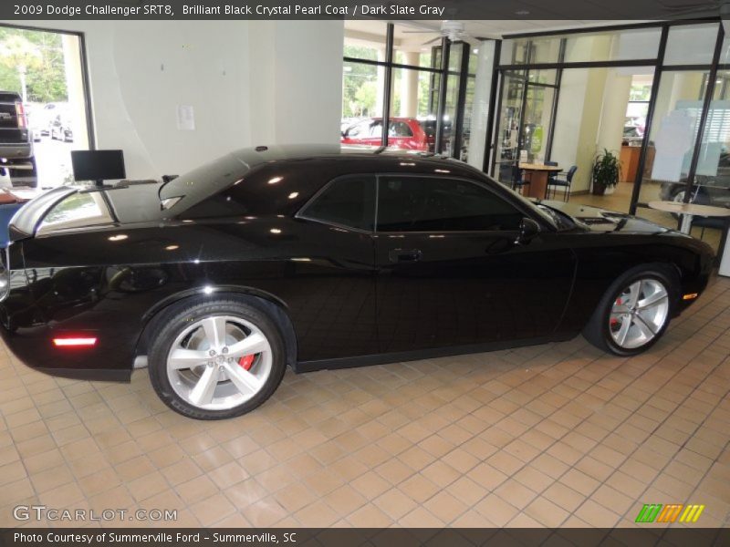 Brilliant Black Crystal Pearl Coat / Dark Slate Gray 2009 Dodge Challenger SRT8
