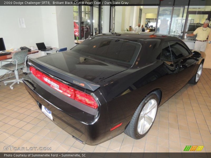 Brilliant Black Crystal Pearl Coat / Dark Slate Gray 2009 Dodge Challenger SRT8