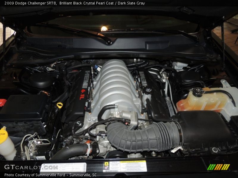 Brilliant Black Crystal Pearl Coat / Dark Slate Gray 2009 Dodge Challenger SRT8