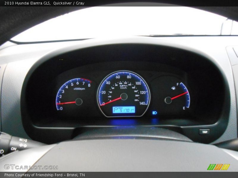 Quicksilver / Gray 2010 Hyundai Elantra GLS