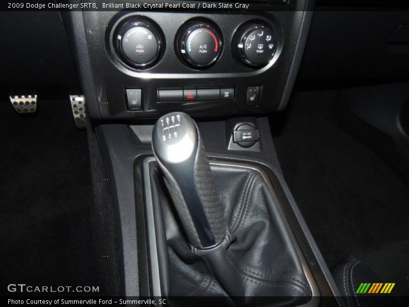 Brilliant Black Crystal Pearl Coat / Dark Slate Gray 2009 Dodge Challenger SRT8